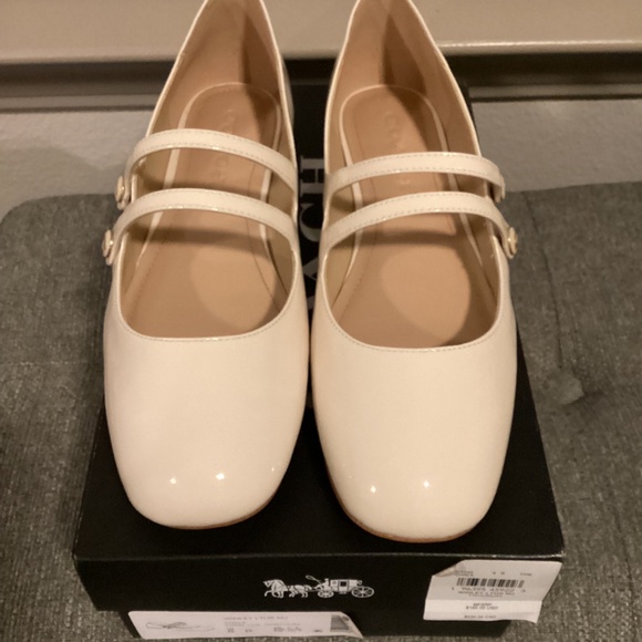 COACH Women's Winley Double Buckle Mary Jane Ballet Flats, size 8 - Picture 4 of 11